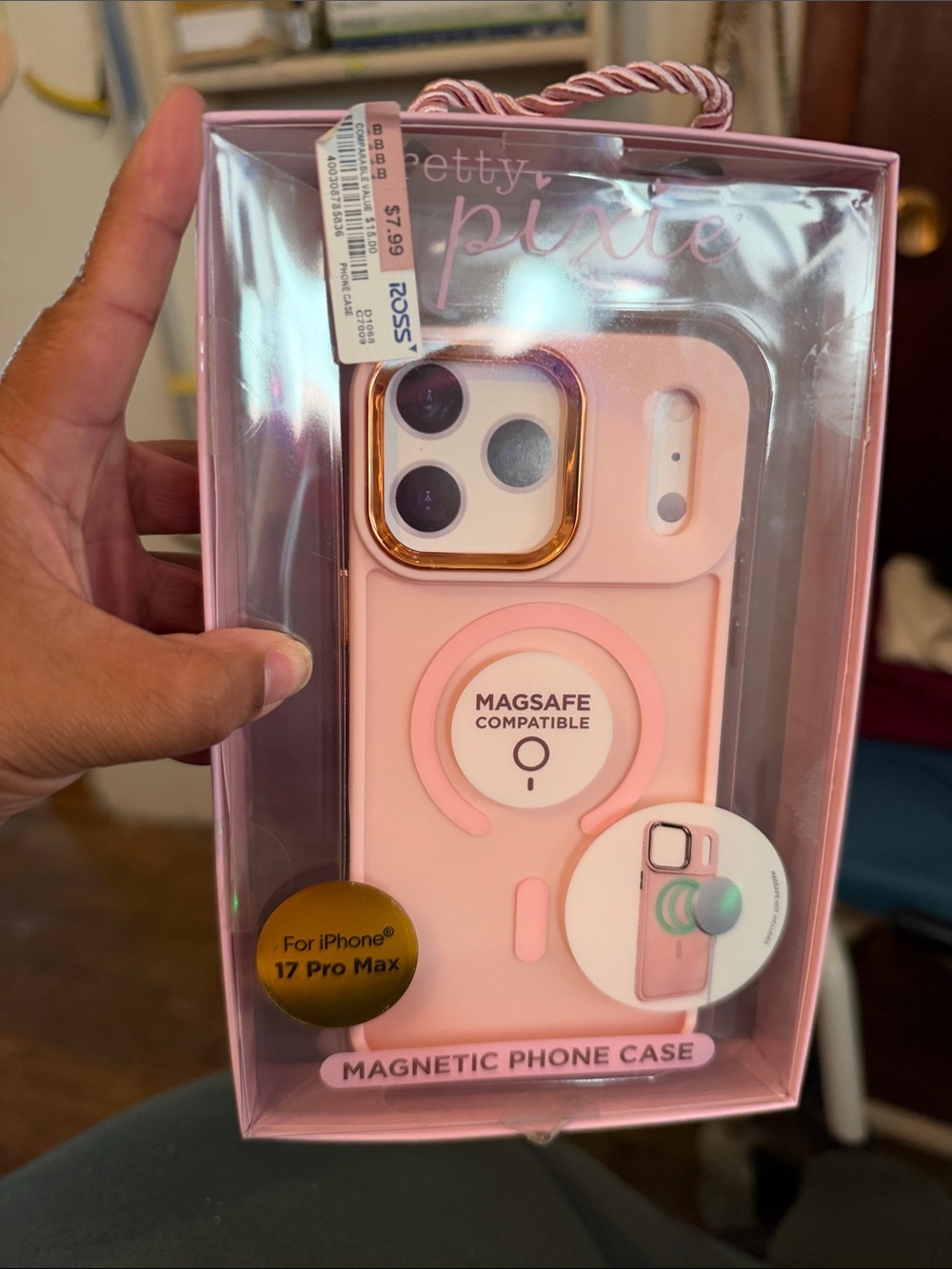 Pink MagSafe Compatible Magnetic Phone Case for iPhone 17 Pro Max